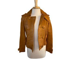 Banana Republic Golden Brown Leather Jacket Women's Small